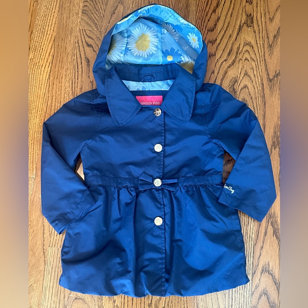 🇬🇧 LONDON FOG Girls Hooded Raincoat